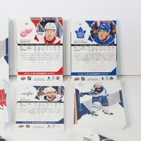 2018/19 Upper Deck SP Authentic Base Set 1-100 NHL Hockey Cards *Superstars* - Picture 2 of 4
